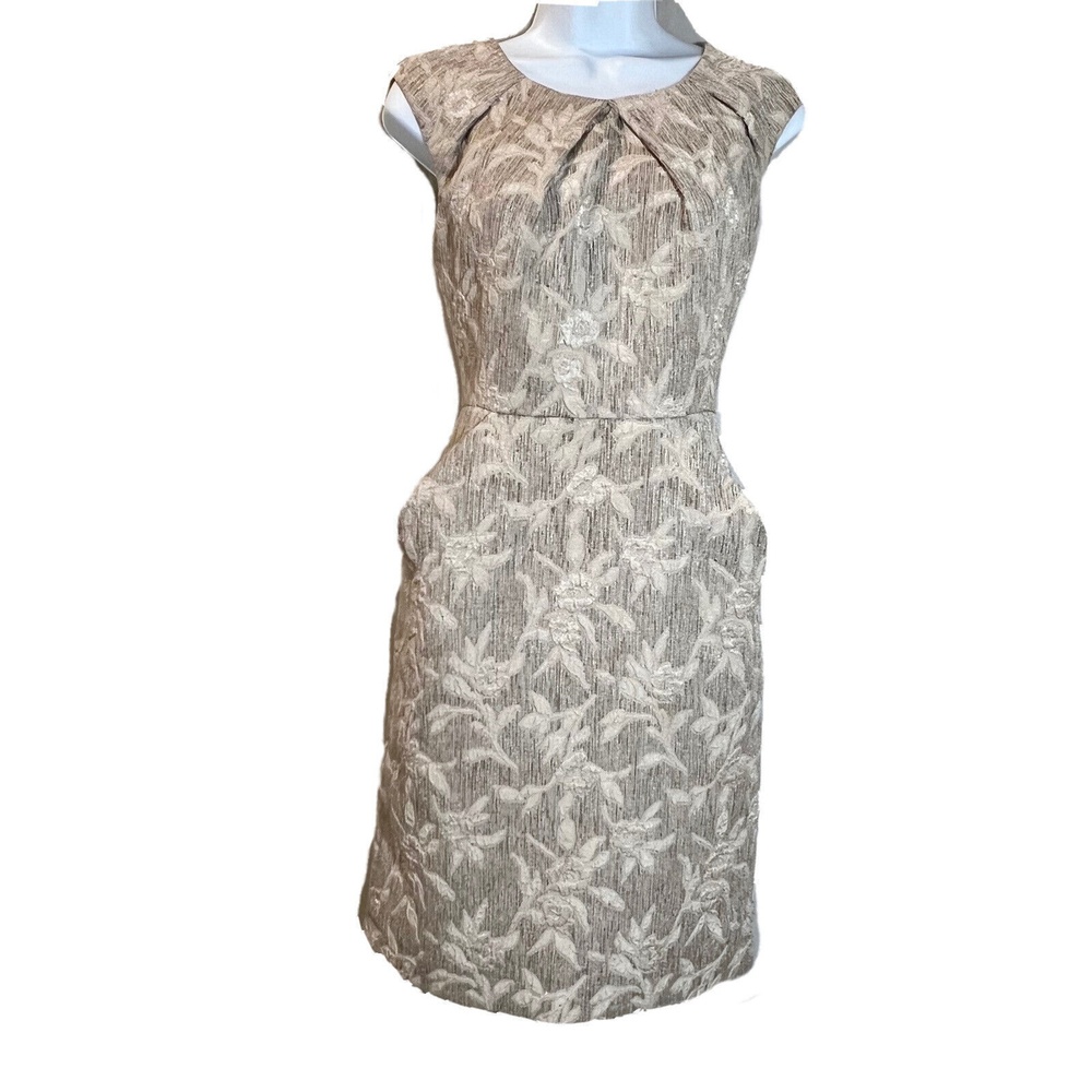 Taylor cap‎ sleeve Dress Gorgeous & Unique Very Flattering Size 2 Pockets